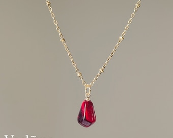 New !! Red Ruby Pomegranate Seed Necklace