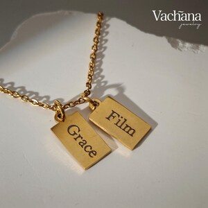 Collar con colgante de etiqueta personalizado