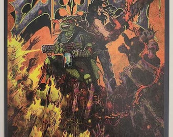 Dibujo de Raph y Casey al estilo DOOM de ZMNT.