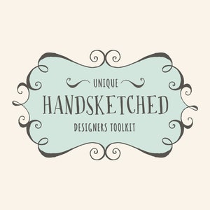 Kit de ferramentas de designer exclusivo desenhado à mão, pacote de elementos de design desenhados à mão, clipart Doodle, uso comercial, download digital, vetor SVG