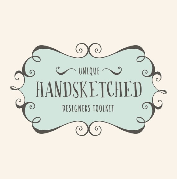 Unique Hand sketched Designer Toolkit, Hand Drawn Design Elements Bundle, Doodle Clipart, Commercial Use, Digital Download, SVG Vector
