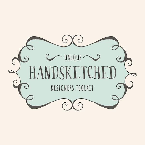 Unique Hand sketched Designer Toolkit, Hand Drawn Design Elements Bundle, Doodle Clipart, Commercial Use, Digital Download, SVG Vector