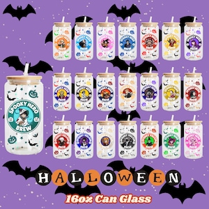 Spooky Hero Academy Halloween 16oz Can Glass
