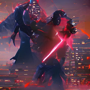 Sith Lord Star Wars Abstract Painting