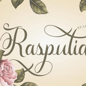 Rasputia - Calligraphy Font, Handwritten font, Procreate Font, Cursive Font, Signature Font, Romantic Font, Wedding Font, Elegant Font