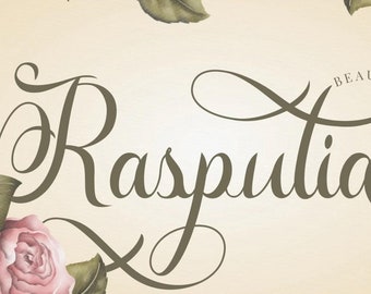Rasputia Calligraphy Font: Elegant Cursive, Wedding & Procreate Font