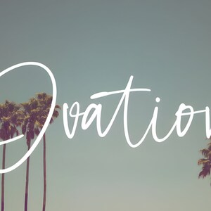 Ovation - Calligraphy Font, Handwritten font, Procreate Font, Cursive Font, Signature Font, Romantic Font, Wedding Font, Elegant Font
