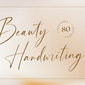 Beauty - Calligraphy Font, Handwritten font, Procreate Font, Cursive Font, Signature Font, Handwriting Font, Romantic Font, Elegant Font