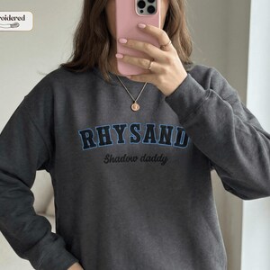 Rhysand shadow Daddy sweatshirt, Book lover gift, Acotar merch, Bookish, Booktok Merch, Gifts for readers Dark Heather