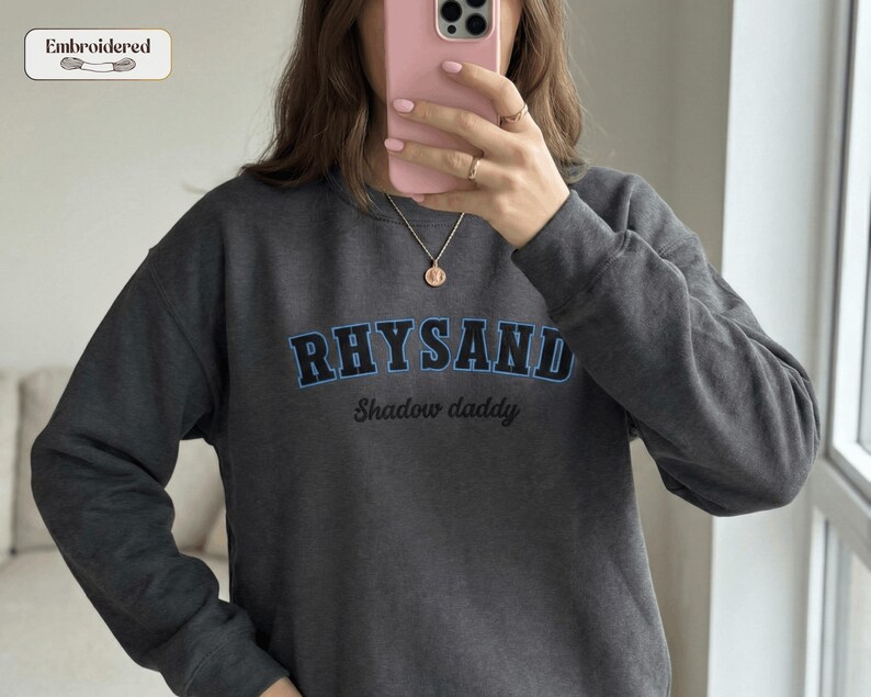 Rhysand shadow Daddy sweatshirt, Book lover gift, Acotar merch, Bookish, Booktok Merch, Gifts for readers Dark Heather
