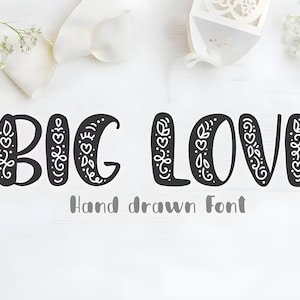 Fuente Corazón, Fuente Cricut, Fuente Dibujada a Mano, Fuente Procreate, Fuente Cursiva, Fuente Romántica, Fuente de Boda, Fuente Elegante, Fuente con Corazón