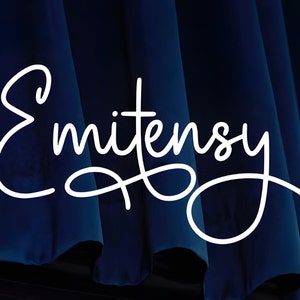 Emitensy - Calligraphy Font, Handwritten font, Procreate Font, Cursive Font, Signature Font, Romantic Font, Wedding Font, Elegant Font