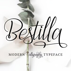 Bestilla - Calligraphy Font, Handwritten font, Procreate Font, Cursive Font, Signature Font, Romantic Font, Wedding Font, Elegant Font