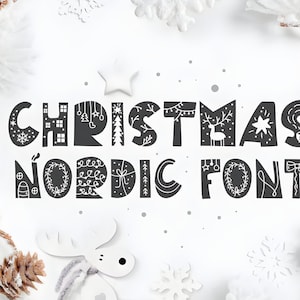 Christmas Font, Winter font, Nordic Font, Cricut Font, Hand Drawn font, Procreate Font, Cursive Font, Holiday Font, Elegant Font, Canva Font