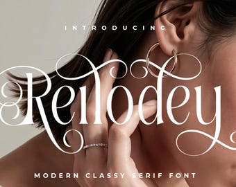 Reilodey - Calligraphy Font, Handwritten font, Procreate Font, Cursive Font, Signature Font, Romantic Font, Wedding Font, Elegant Font