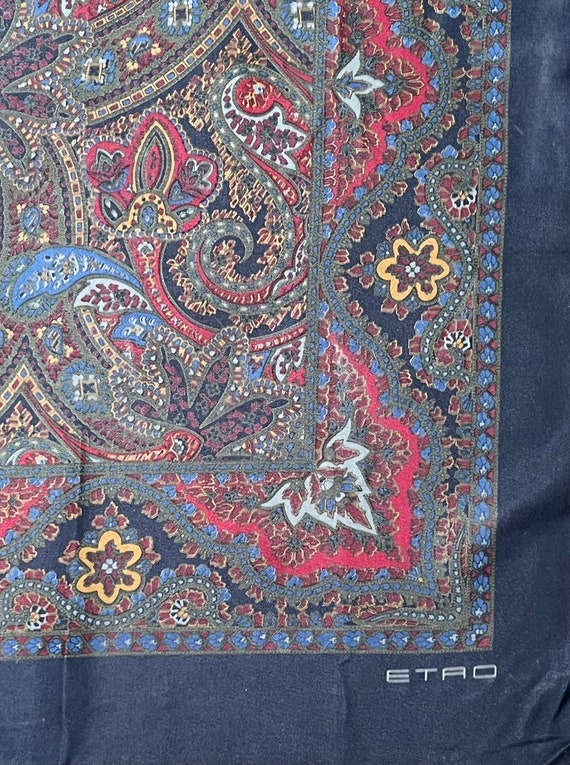 ETRO Vintage Silk Twill Paisley Print Scarf - image 2