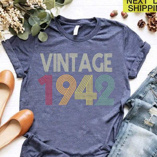 1942 Vintage Tee,82nd Birthday Shirt For Grandma,82nd Birthday Gift For Women,Retro 82nd Birthday Gift For Men,Grandpa 82nd Party Gift Shirt