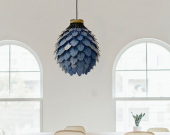 Handmade Laminate  Designed Forest Ceiling Light  - Unique design / wood art - colors available 13x11in
