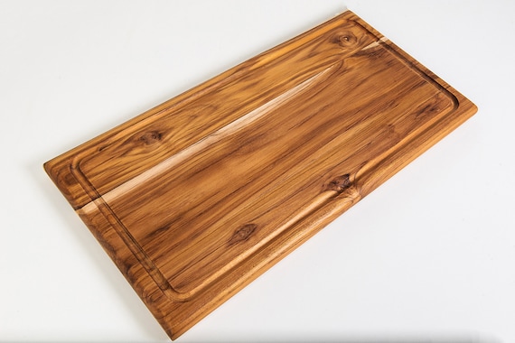 Teak Wood Large Wooden Cutting Board. Perfect for Cooking, Meats, Barbecue  and Kitchen Use. 
