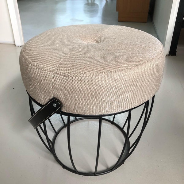 Upholstered Round Puff for Bedroom,living room,kitchen.