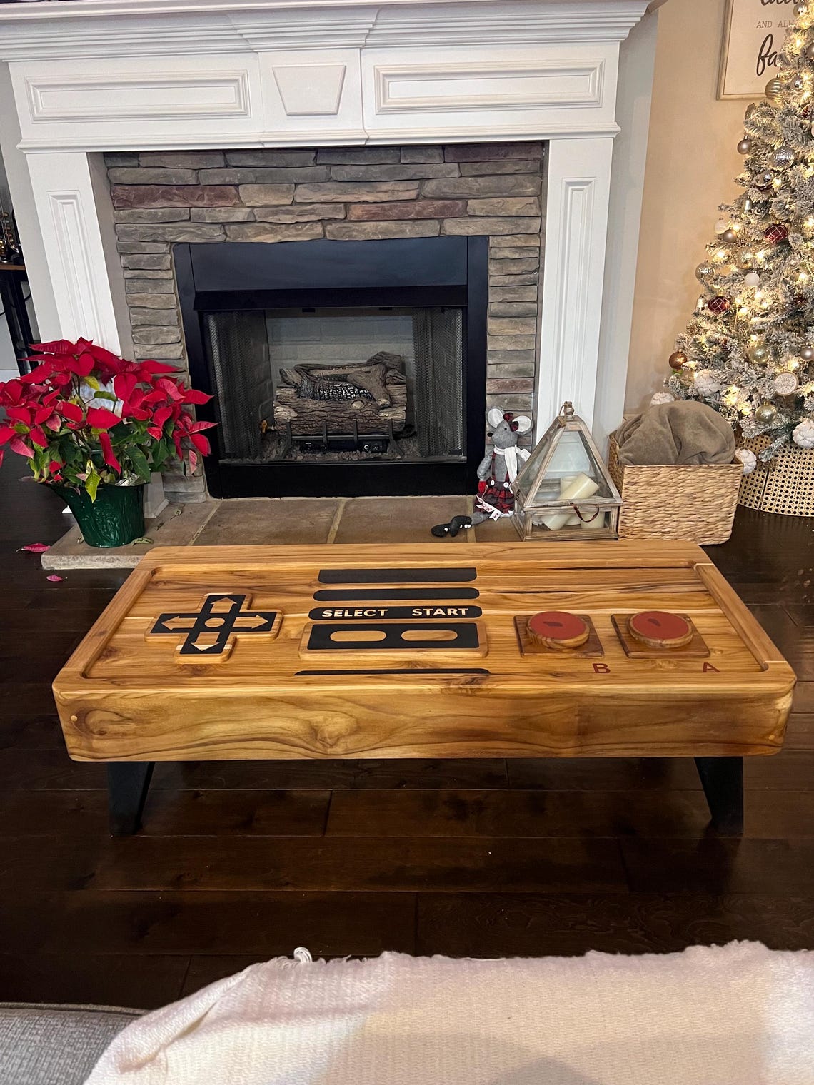 Controller Coffee Table Vintage-inspired Old School Teak Coffee Table With Retro Nintendo ...