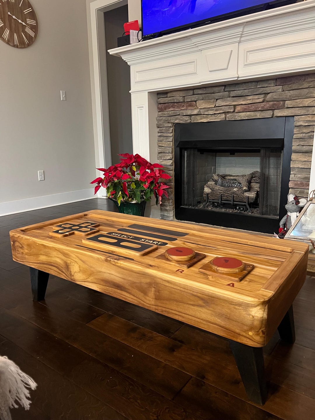 Controller Coffee Table Vintage-inspired Old School Teak Coffee Table With Retro Nintendo ...