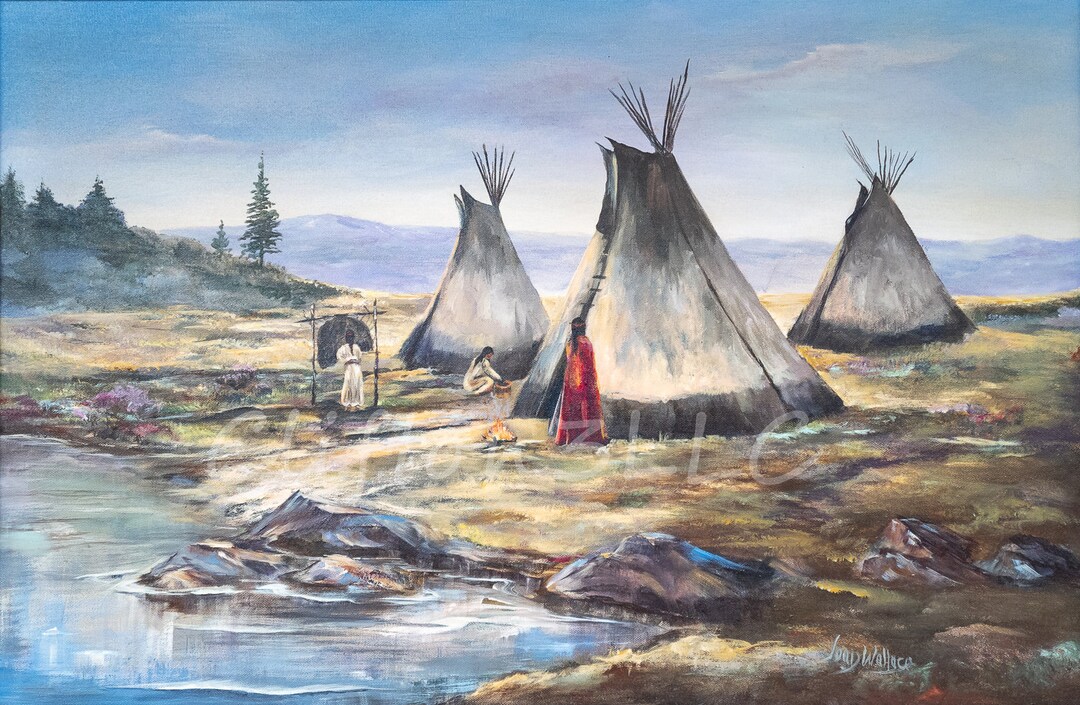 Printable Art, Native American Camp - Etsy