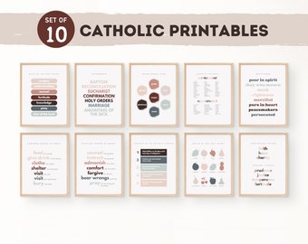 Catholic Homeschool Printables | Catholic Art Poster | Catholic Classroom Print | School Decor | Digital Download | Gifts of the Holy Spirit