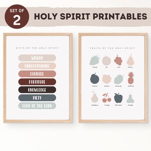 Holy Spirit Printable, Catholic Homeschool Print, Catholic Back to School, Gifts of the Holy Spirit, Fruits Holy Spirit, Catholic Decor