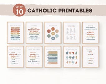 Catholic Homeschool Printables | Catholic Art Poster | Catholic Classroom Print | School Decor | Digital Download | Gifts of the Holy Spirit