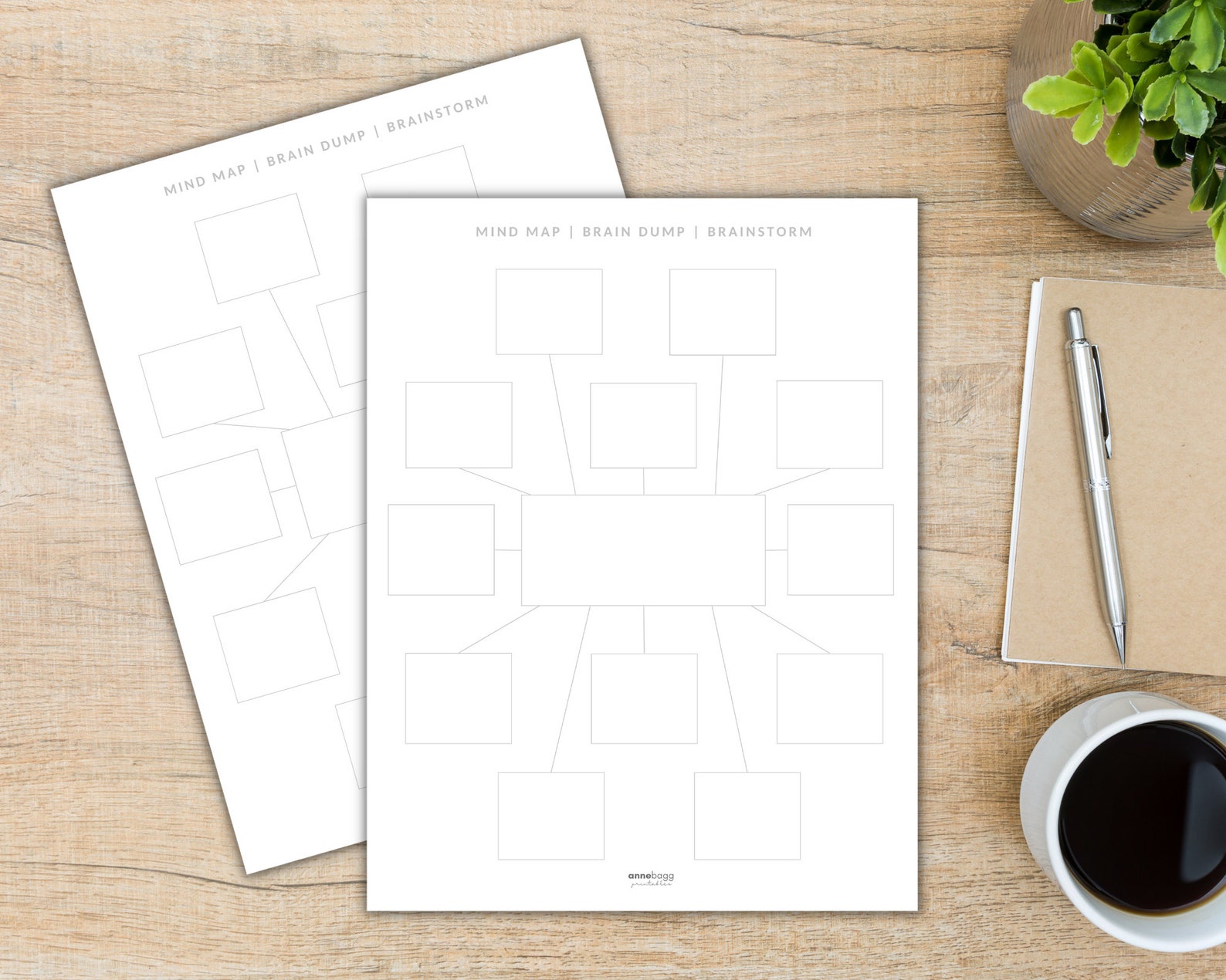 Mind Map, Brain Dump, Brainstorm, Ideas, Creativity, Thoughts Chart, 7 ...