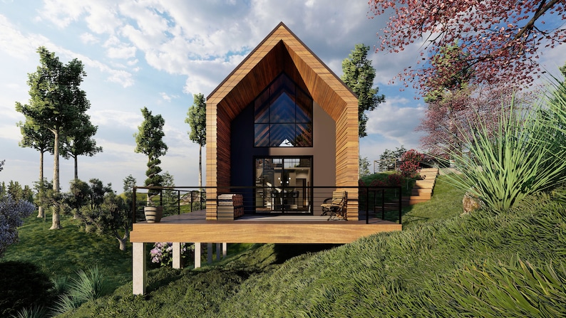 825 S.F. Small Cabin - PDF Plans image 2