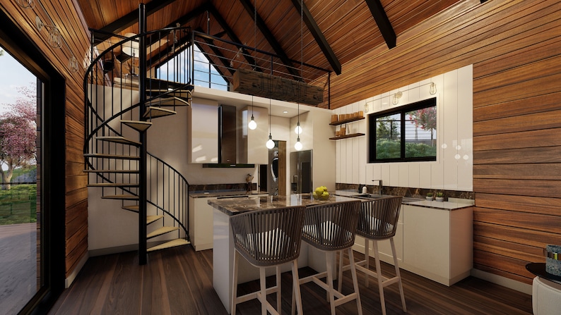 825 S.F. Small Cabin - PDF Plans image 3