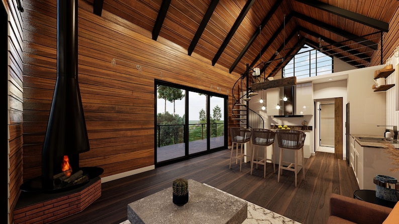 825 S.F. Small Cabin - PDF Plans image 4