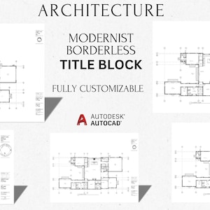 Minimalist Borderless Architect Title Block | Autocad Title Block ...
