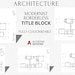 Minimalist Borderless Architect Title Block | Autocad Title Block ...