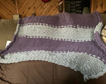 Chunky knit blanket