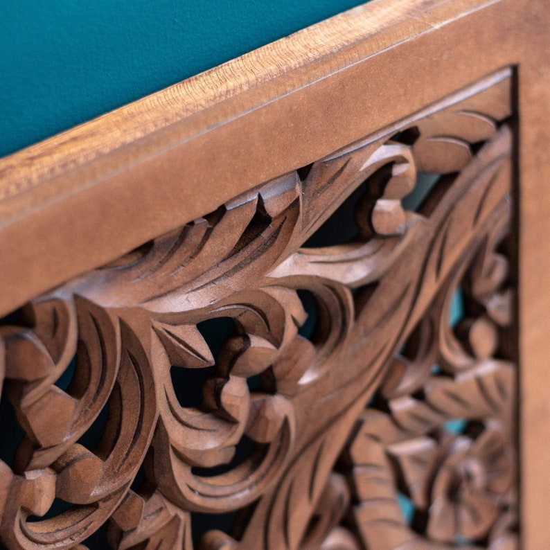 Carved Wooden Headboard Etsy