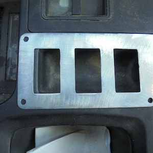 Center console switch plate fits: 1984 to 1995 Jeep Cherokee XJ Jeep xj cherokee switch plate holds 3 rocker switches
