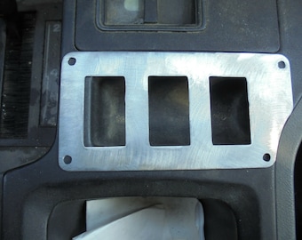 Center console switch plate fits: 1984 to 1995 Jeep Cherokee XJ Jeep xj cherokee switch plate holds 3 rocker switches