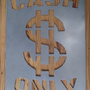Cash Only Sign DXF File Svg / Png / Pdf / Eps / Ai File Cnc Plasma ...