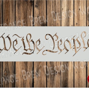 We The People lettering DXF file svg / png / pdf / eps / Ai file cnc plasma, vinyl cutter, cricut, cameo cnc dxf cnc plasma cut zip file