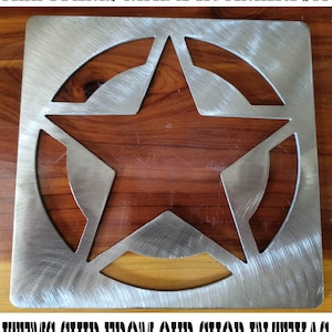 Army star metal stencil, wood router, painting, wood burning, pattern making, wood working, tracing cnc cut steel