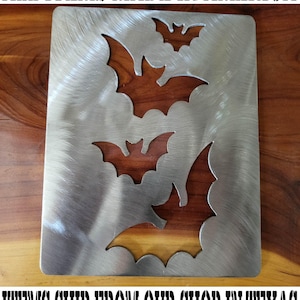 Bats stencil metal stencil, wood router, painting, wood burning, pattern making, wood working, tracing cnc cut steel halloween