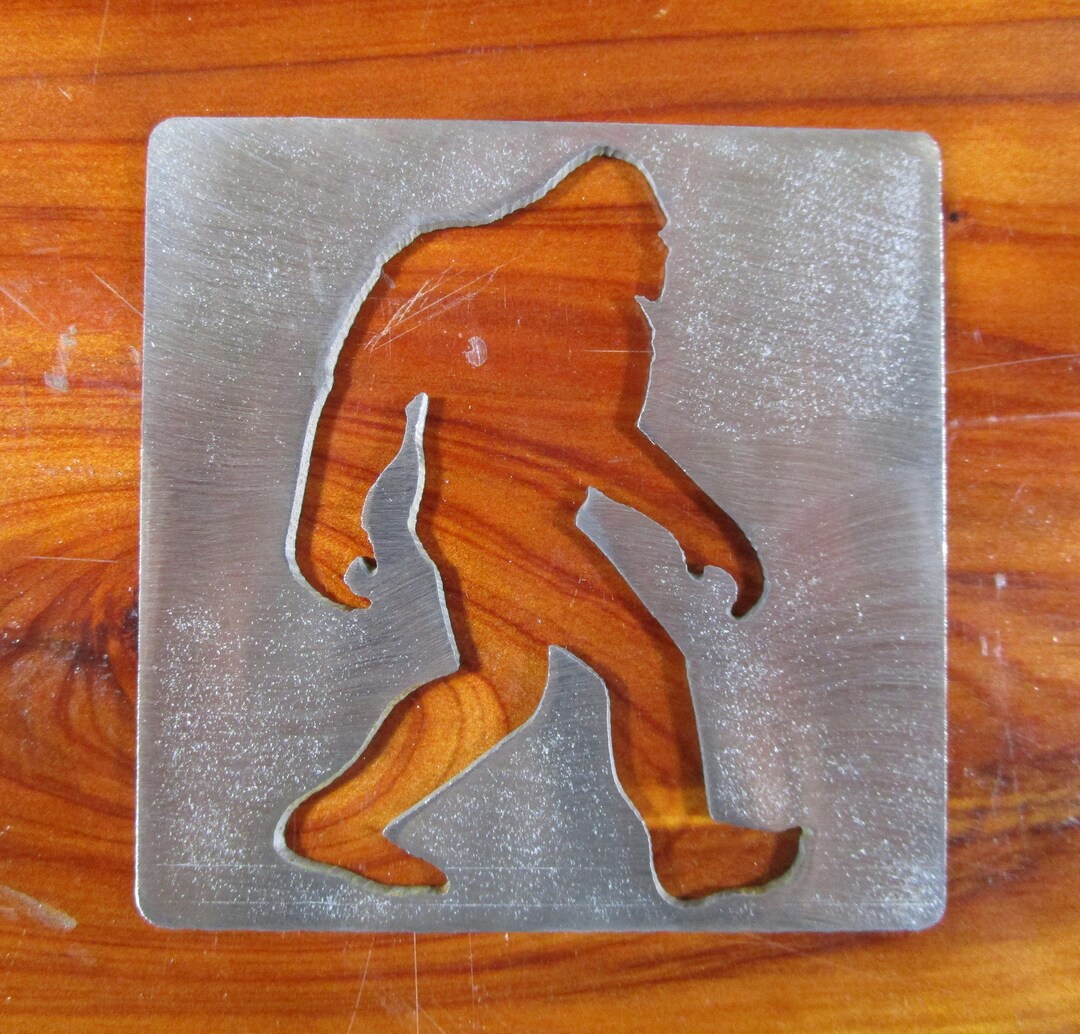 Bigfoot Stencil, Small Metal Stencil, Small 3.5 Inch Wood Router ...