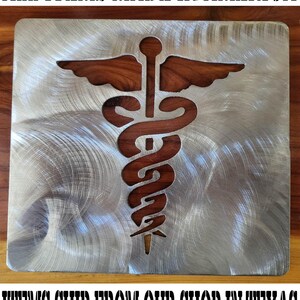 Medical Caduceus stencil metal stencil , wood router, painting, wood burning, pattern making, wood working, tracing cnc cut steel nurse EMT