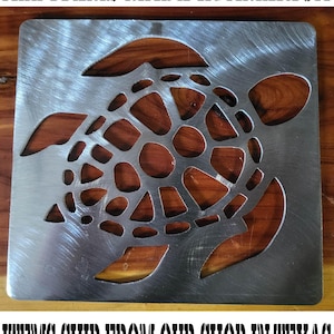 Sea turtle stencil metal stencil , wood router, painting, wood burning, pattern making, wood working, tracing cnc cut steel sea turtle