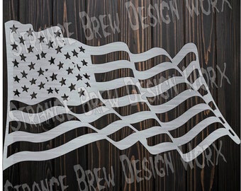 Waving American Flag DXF file svg / png / pdf / eps / Ai file cnc plasma, vinyl cutter, cricut, cameo cnc dxf cnc plasma cut files zip file