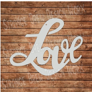 Love Schriftzug Zeichen DXF-Datei svg / png / pdf / eps / Ai-Datei Cnc-Plasma, Schneideplotter, Cricut, Cameo Cnc-dxf Cnc-Plasma-Schnittdateien Zip-Datei