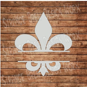 Fleur De Lis Monogram v2 DXF file svg / png / pdf / eps / Ai file cnc plasma, vinyl cutter cricut cnc dxf cnc plasma cut glowforge cnc ready